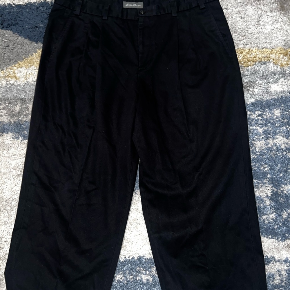 Eddie Bauer Black Dress Pants Straight-Leg
